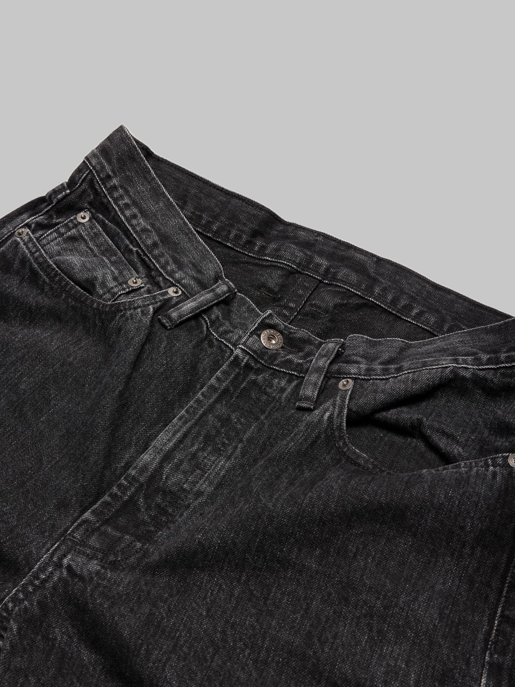 3sixteen CT 220x Classic Tapered Stonewashed Double Black front pockets