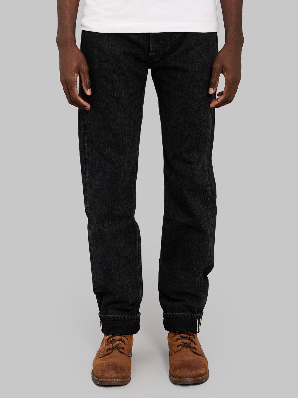 3sixteen CT 220x Classic Tapered Stonewashed Double Black front fit