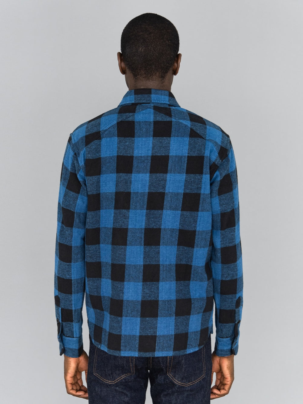 3sixteen Crosscut Flannel Indigo Buffalo Plaid