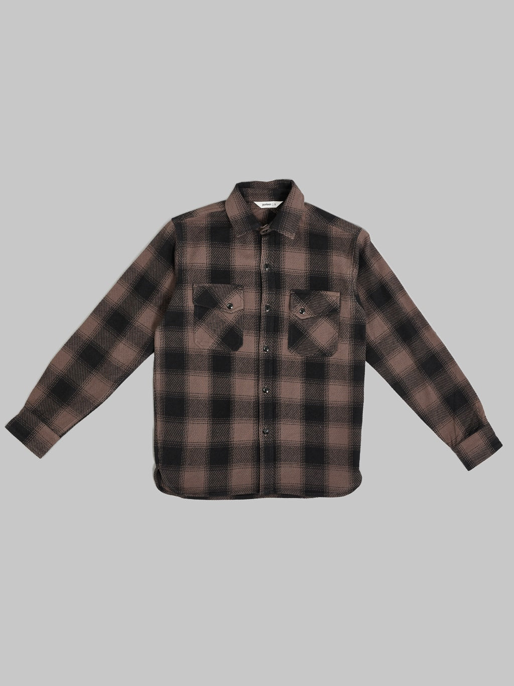 3sixteen Crosscut Flannel Charcoal Twill Plaid  front