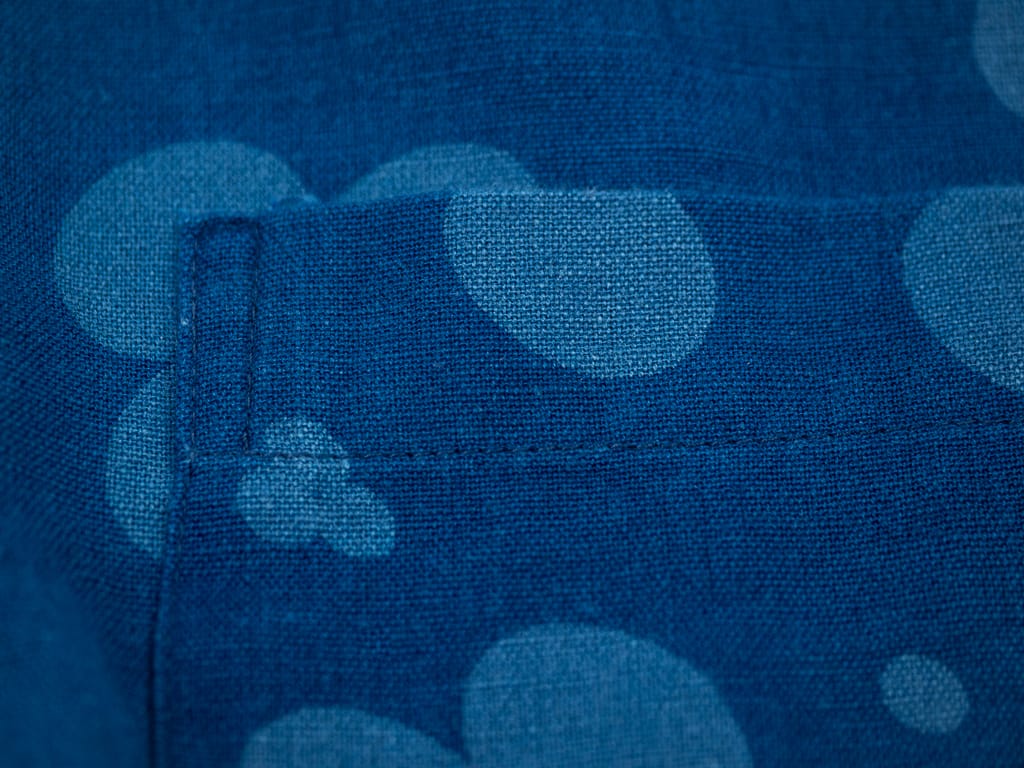 3sixteen Leisure Shirt Indigo Discharge stitching
