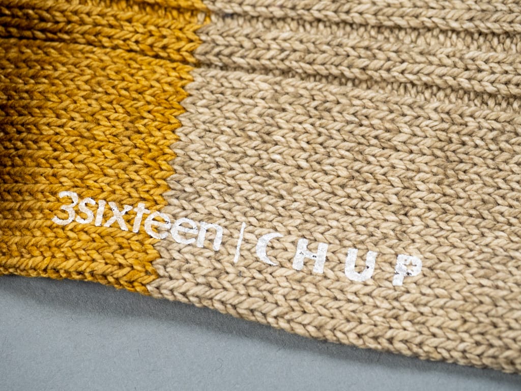 3sixteen x Chup Socks Tan/Mustard Logo