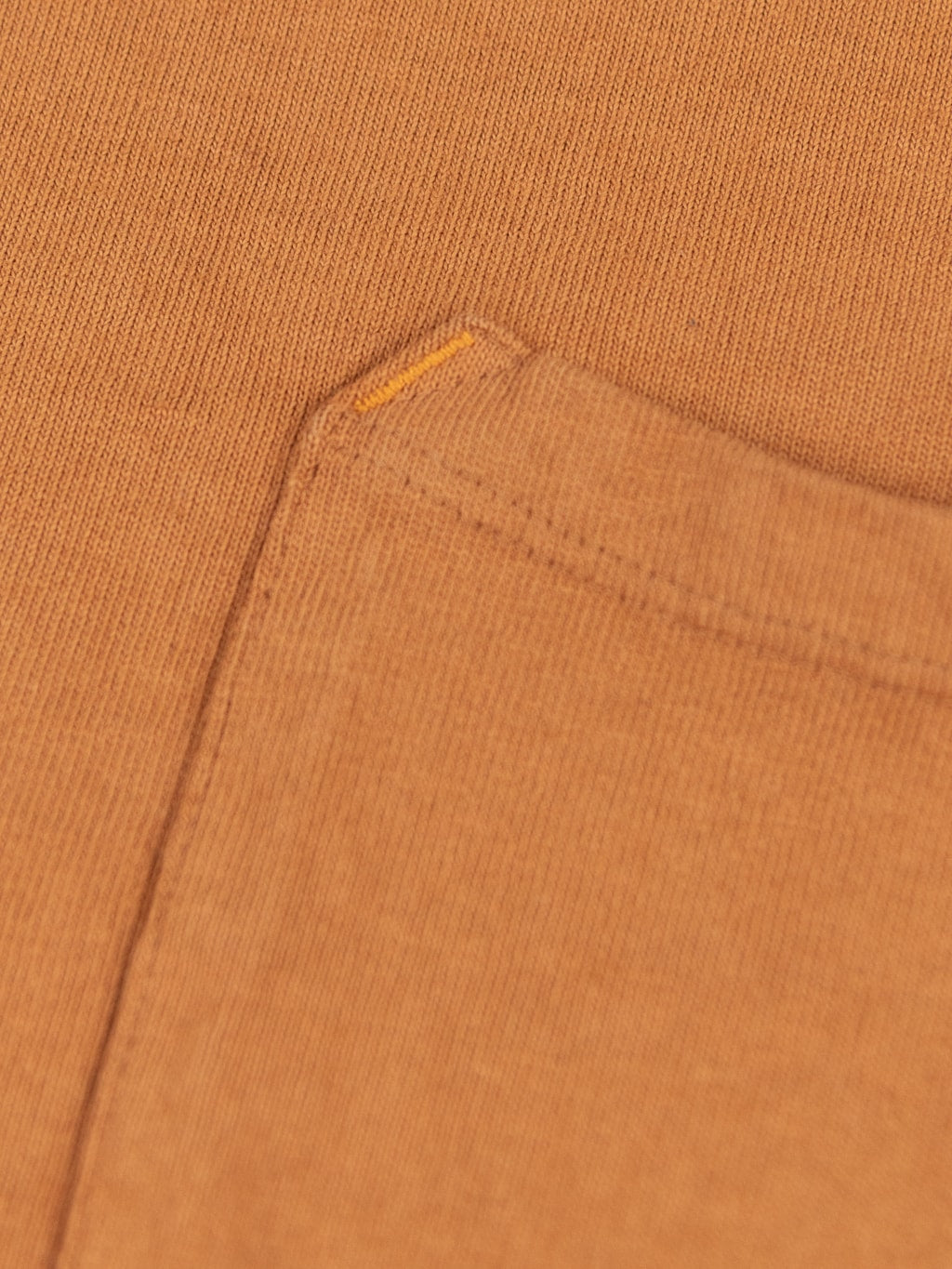 Freenote Cloth 13oz Pocket Tshirt Tobacco texture