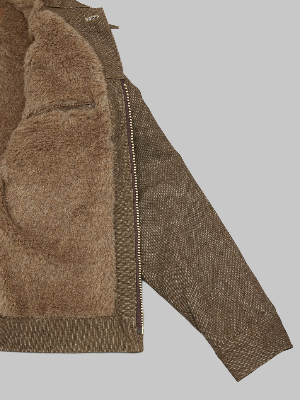 Freenote Cloth CD 4 Jacket Brown alpaca interior