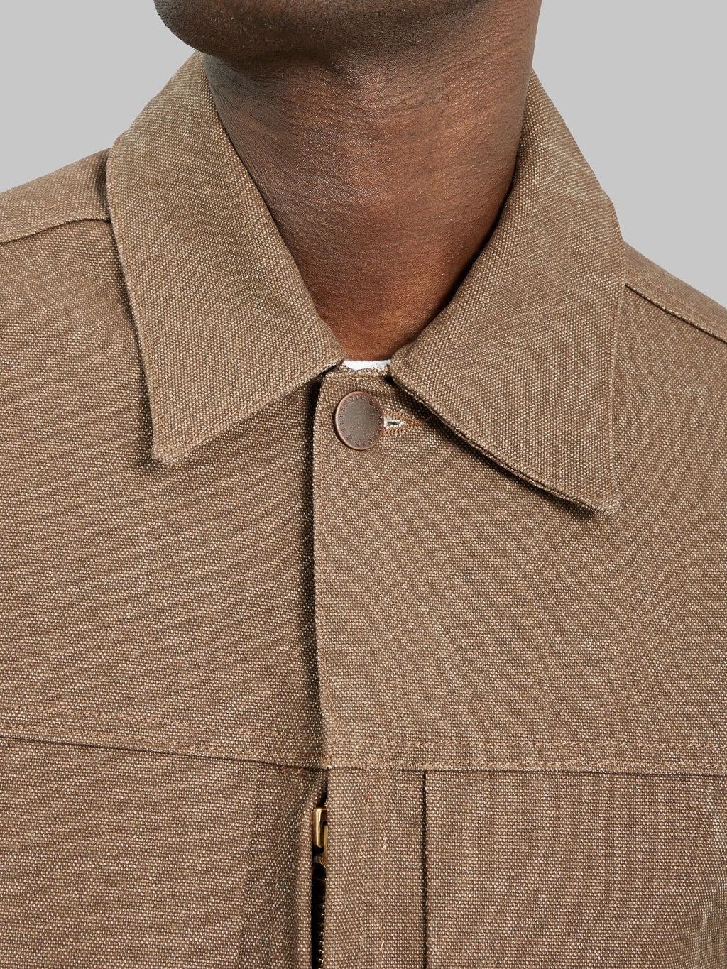 Freenote Cloth CD 4 Jacket Brown  collar detail