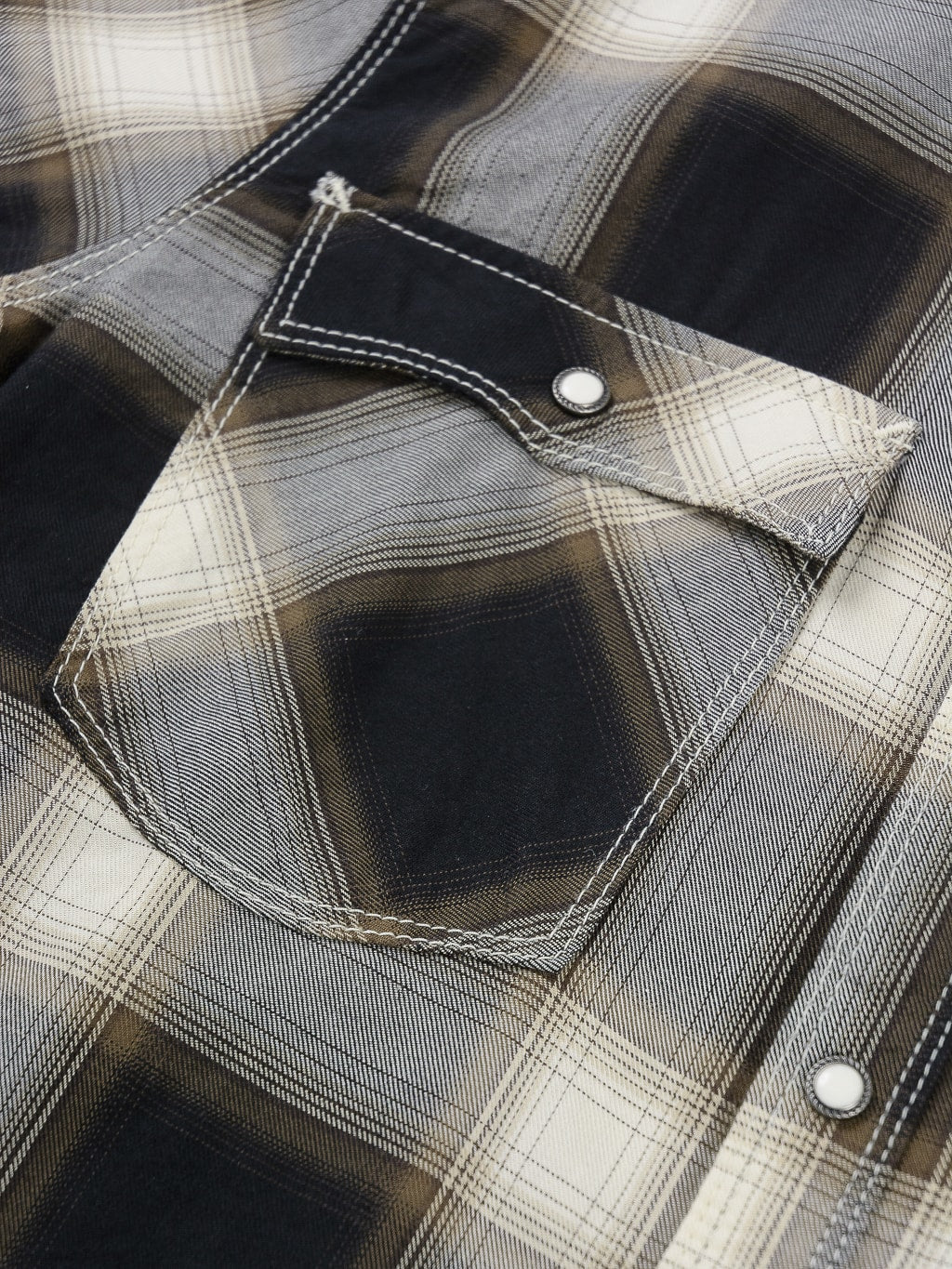 Freenote Cloth Lancaster Black Shadow Plaid Shirt made in USA