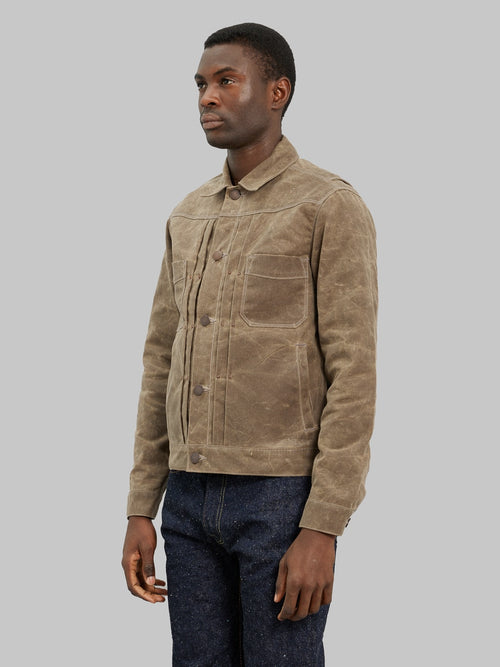 Freenote Cloth Riders Jacket Waxed Canvas Oak