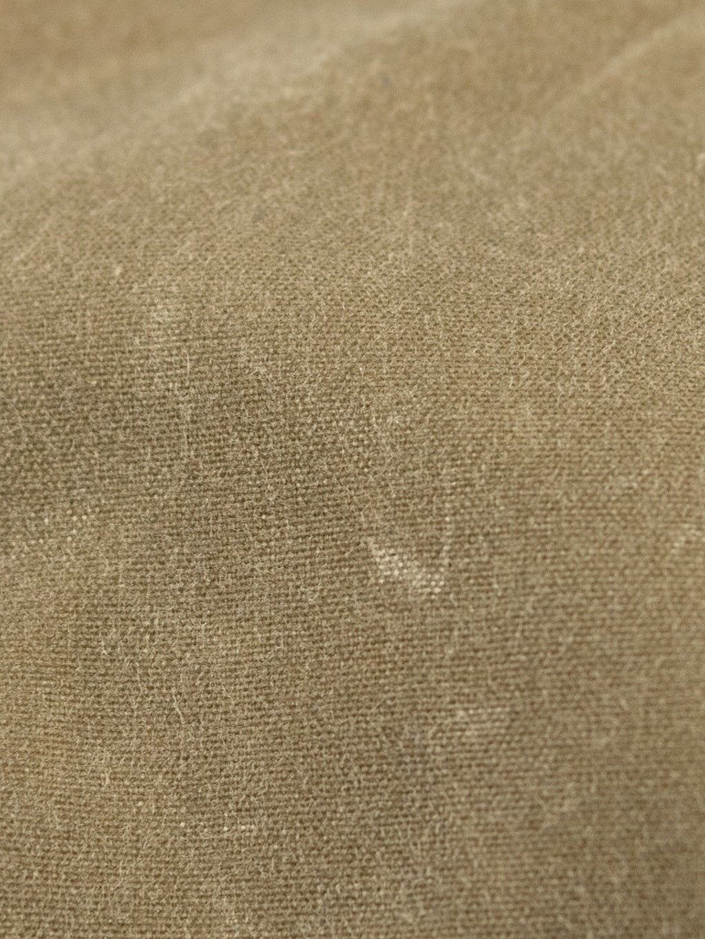 Freenote Cloth Riders Jacket Waxed Canvas Tobacco texture closeup