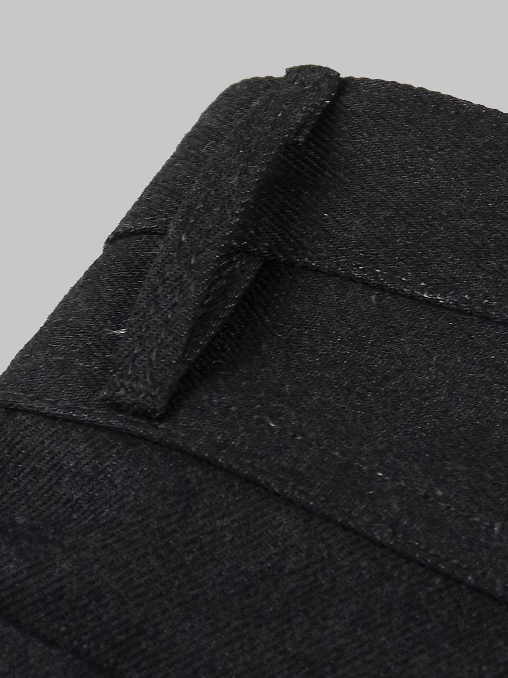 Freenote Cloth Rios Black Grey Japanese Denim Slim Straight Jeans fabric closeup