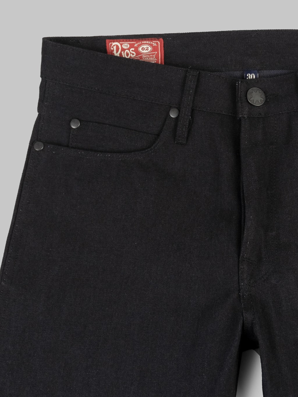 Freenote Cloth Rios Black Grey Japanese Denim Slim Straight Jeans front pocket