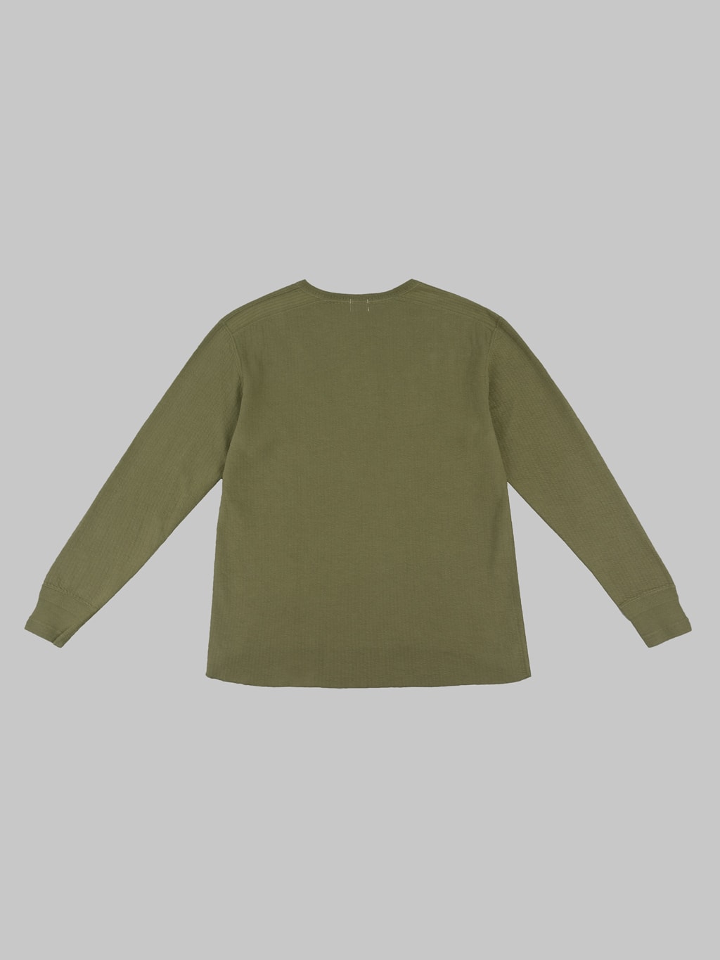Loop Weft Double Face Jacquard crewneck Thermal army olive soft