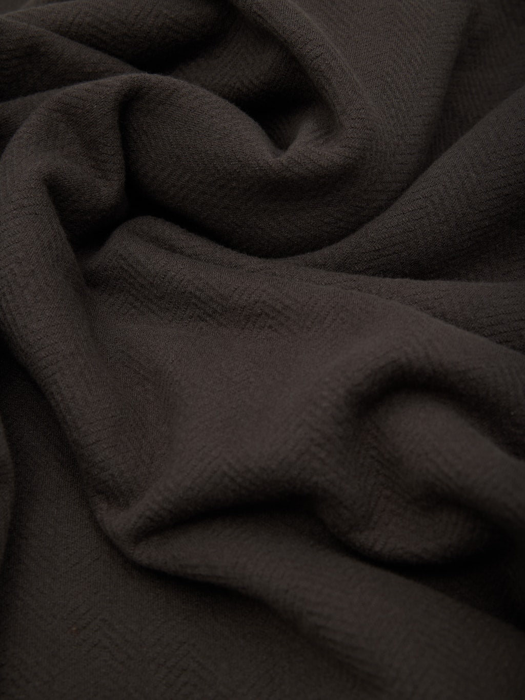 Loop Weft Herringbone Pile Shawl Collar Cardigan Antique Black 100 cotton fabric