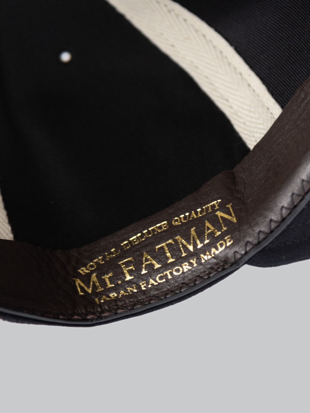 Mr Fatman Classic BB Cap Black leather sweatband