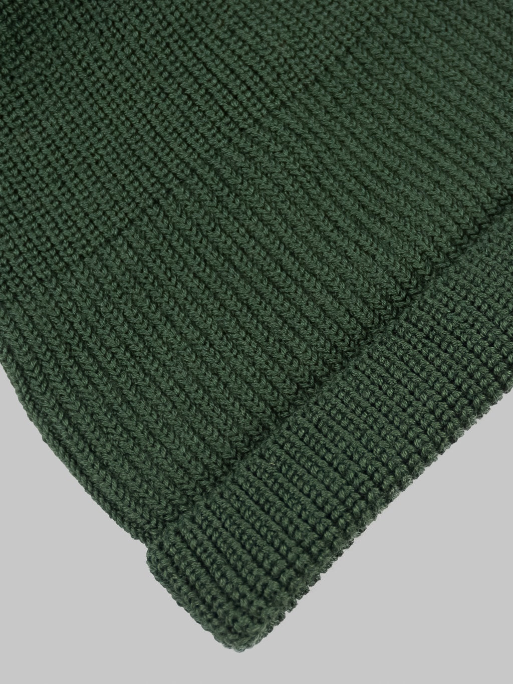 Mr Fatman Merino Wool Roll Watch Cap green texture