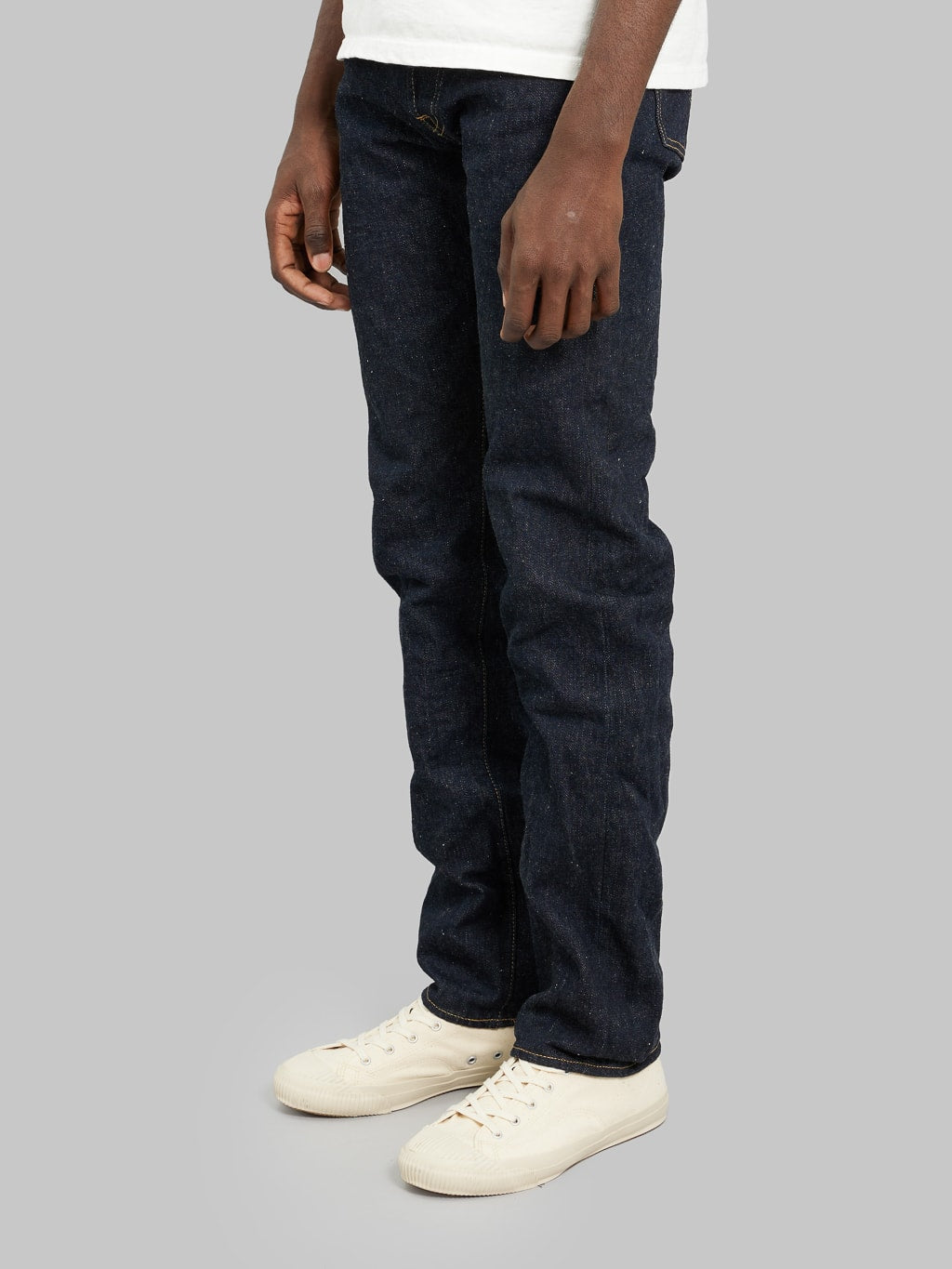 ONI 525 Natural Indigo Rope Dyeing Denim Classic Straight Jeans side fit