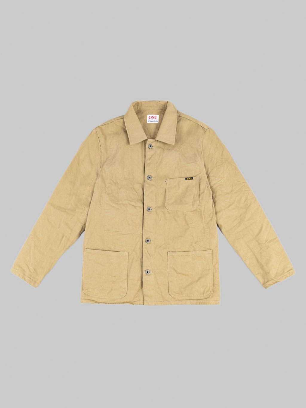 ONI Denim 03501 Sulfur Coverall Jacket Khaki Beige workwear