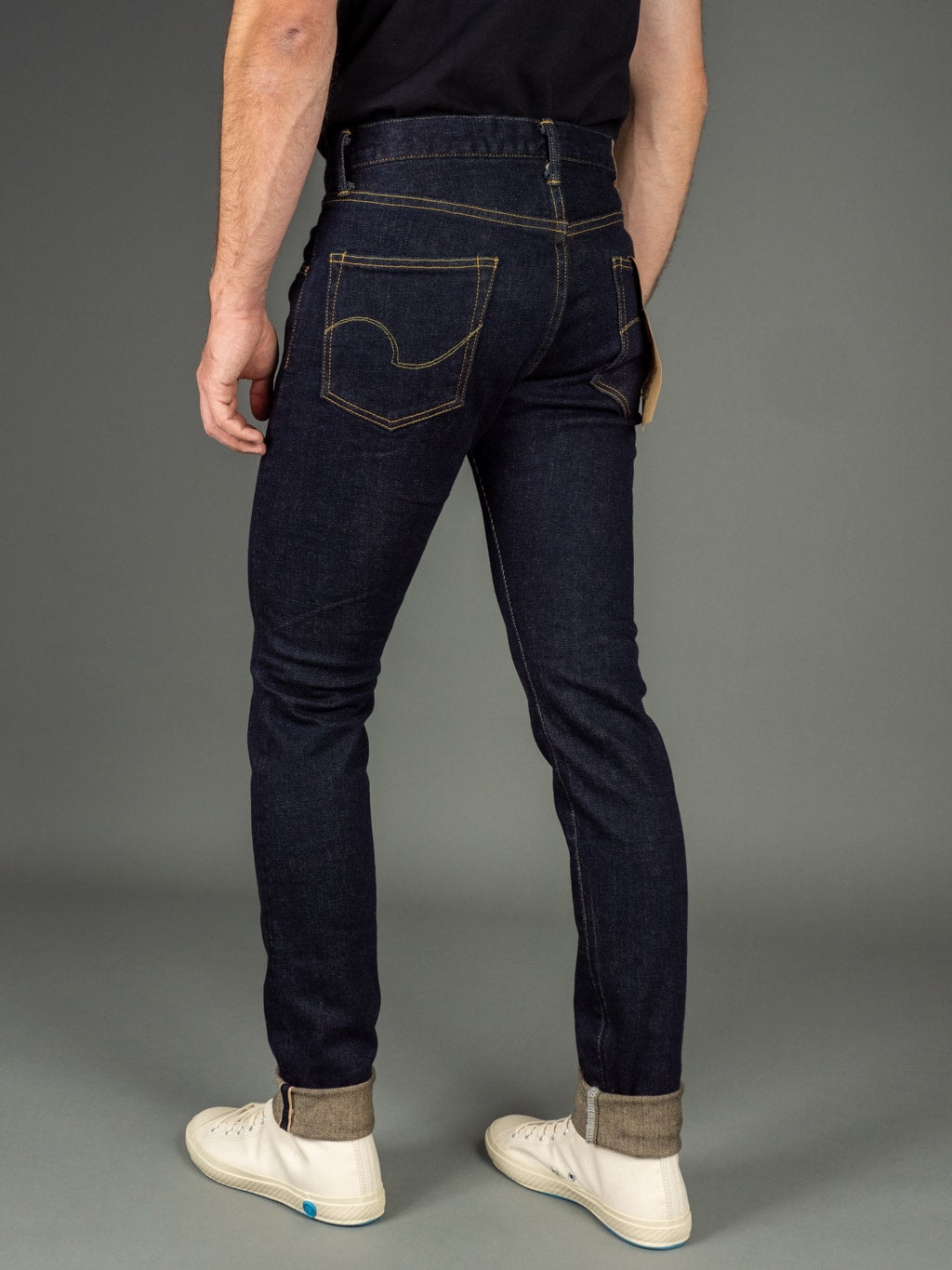 ONI Denim Beige Overdye Stretch Relax Tapered Jeans Fit
