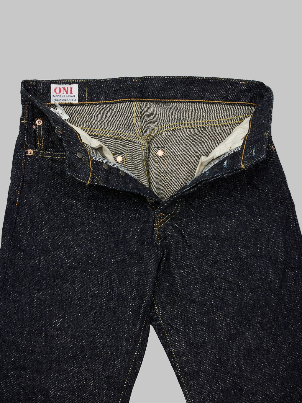 ONI Denim 246DIZR Dark Indigo Secret Denim Jeans interior fabric