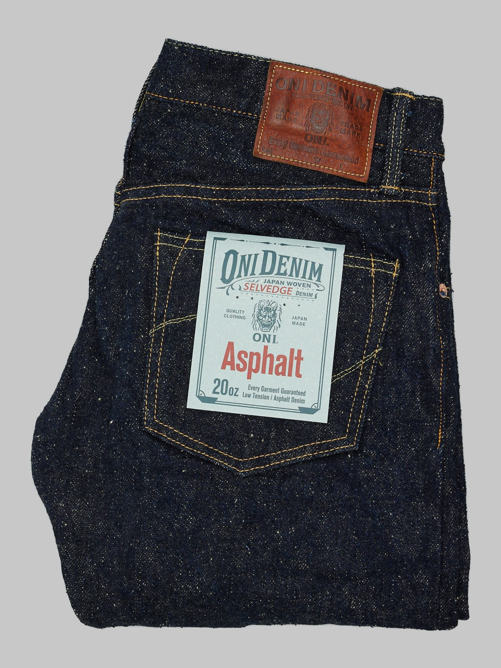 ONI Denim 288 Asphalt 20oz Regular Straight Jeans made in japan