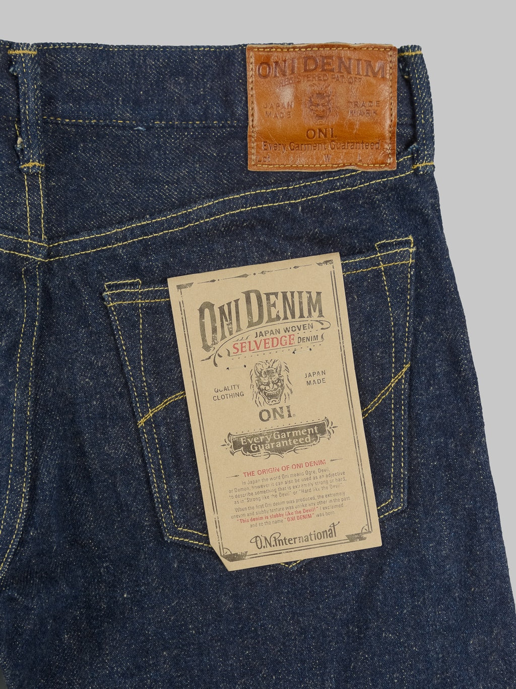 ONI Denim 288ZR Secret Denim 20oz Regular Straight Jeans details