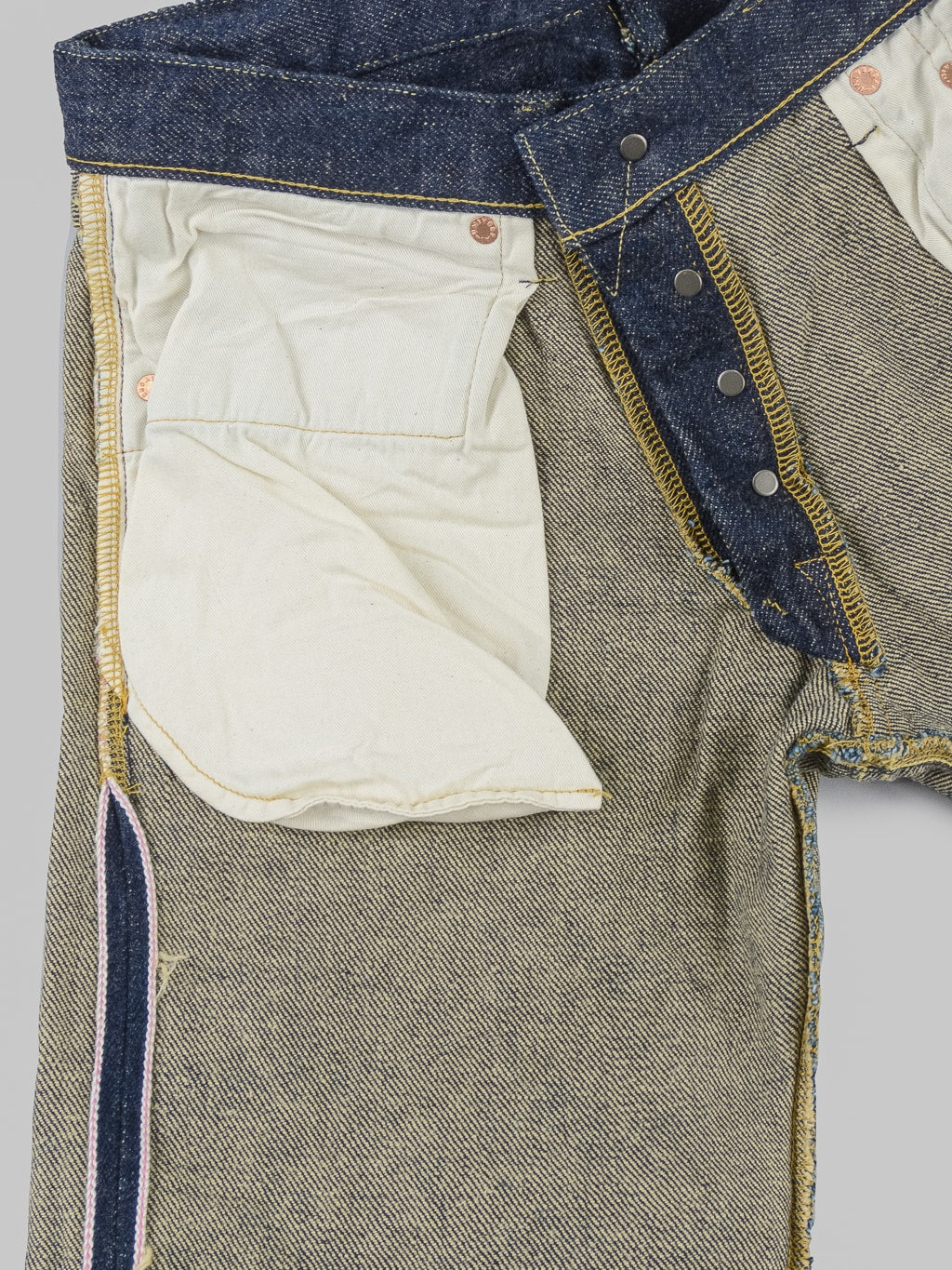 ONI Denim 288ZR Secret Denim 20oz Regular Straight Jeans weft pocket bags