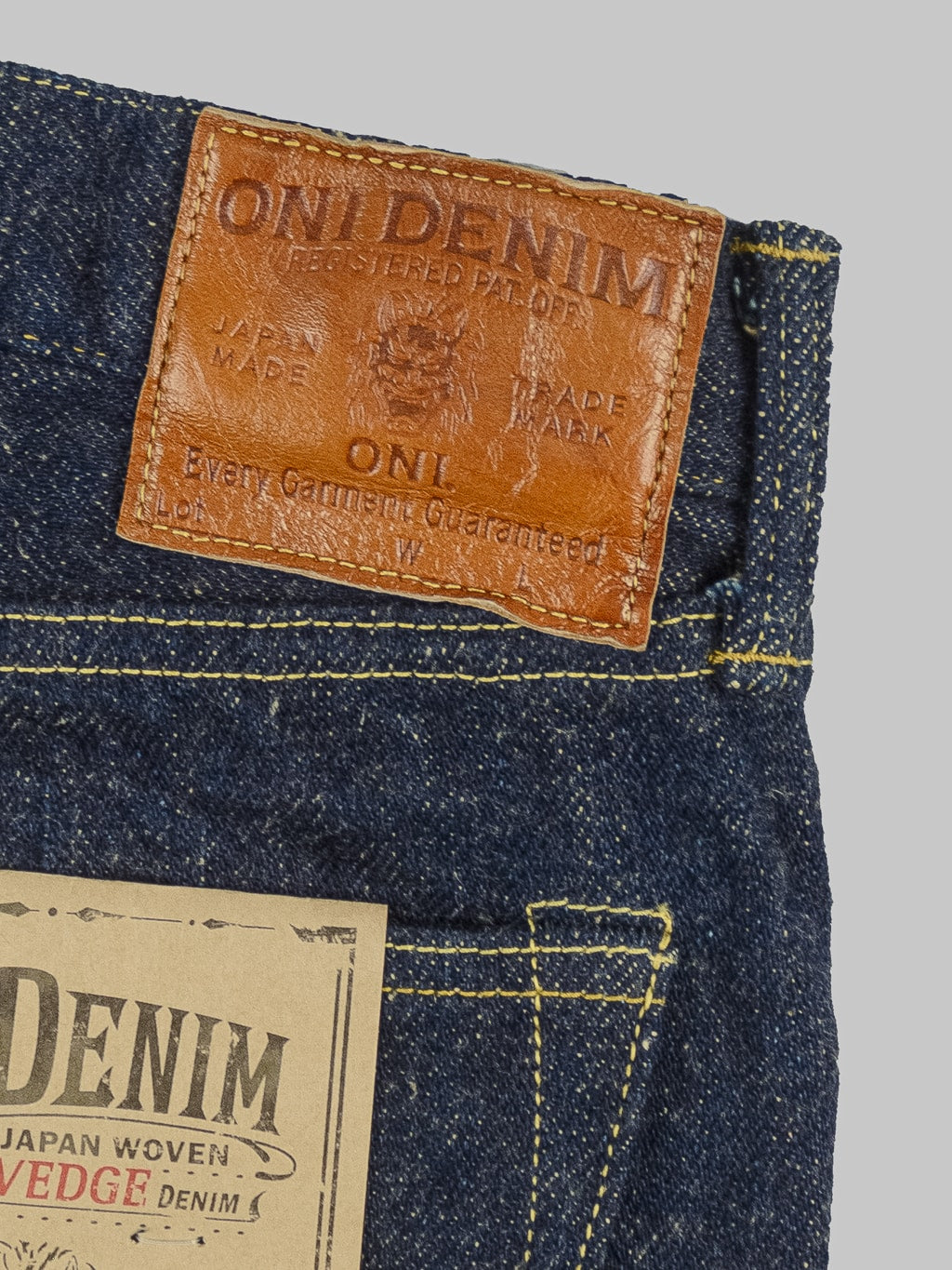 ONI Denim 544ZR Secret Denim Stylish Tapered Jeans leather patch