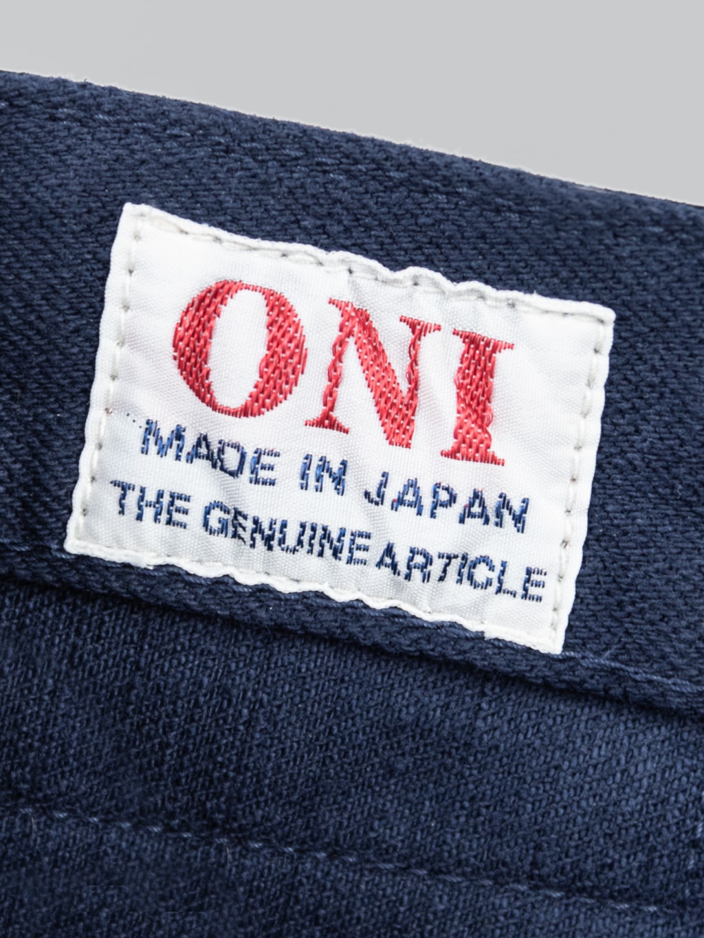 ONI Denim 612 Super Low Tension Navy Relaxed Tapered Jeans tag