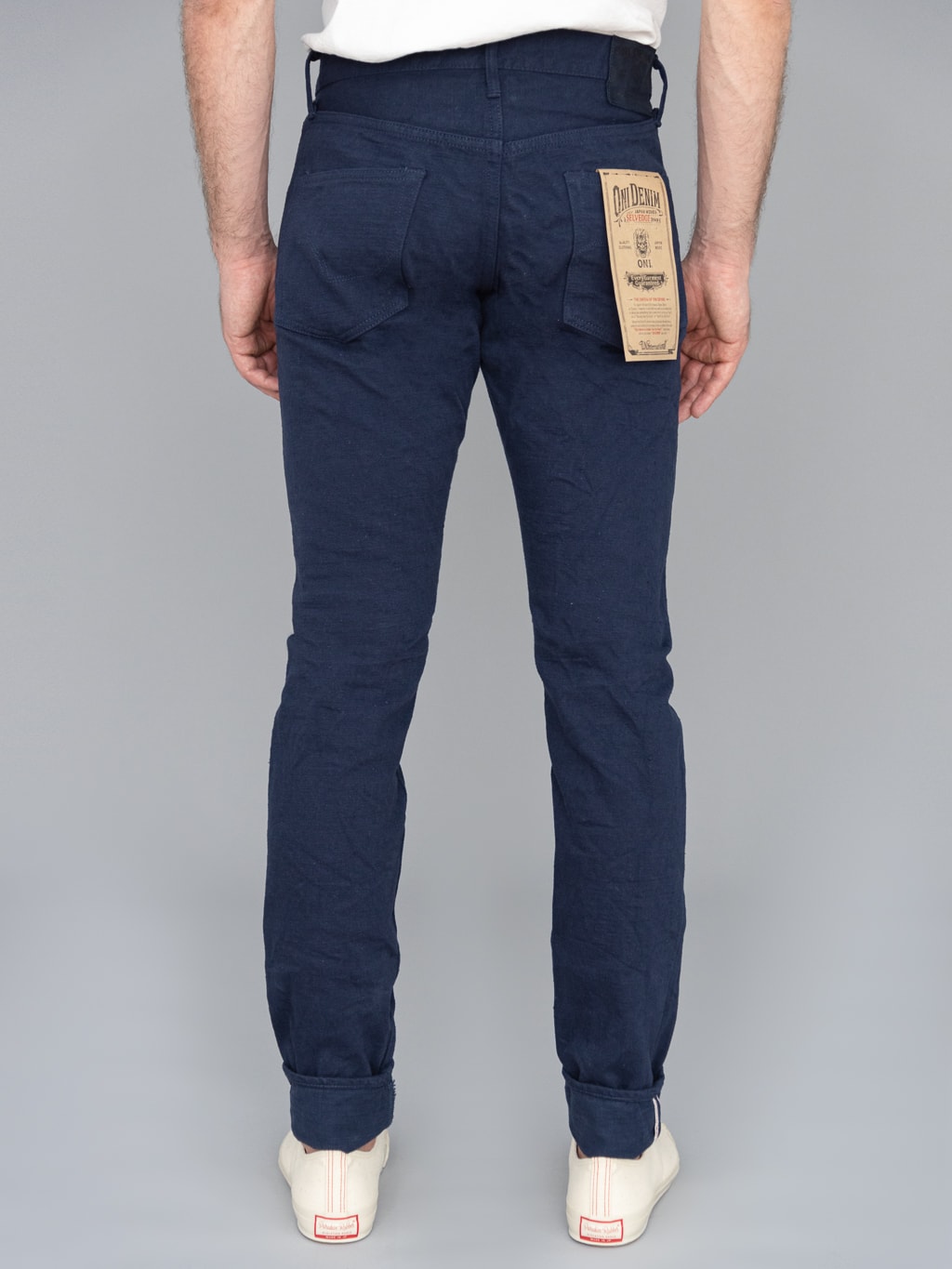 ONI Denim 612 Super Low Tension Navy Relaxed Tapered Jeans back