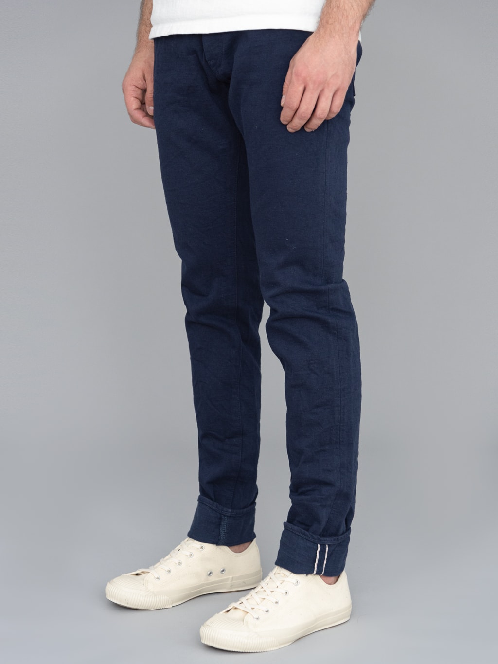 ONI Denim 612 Super Low Tension Navy Relaxed Tapered Jeans side fit