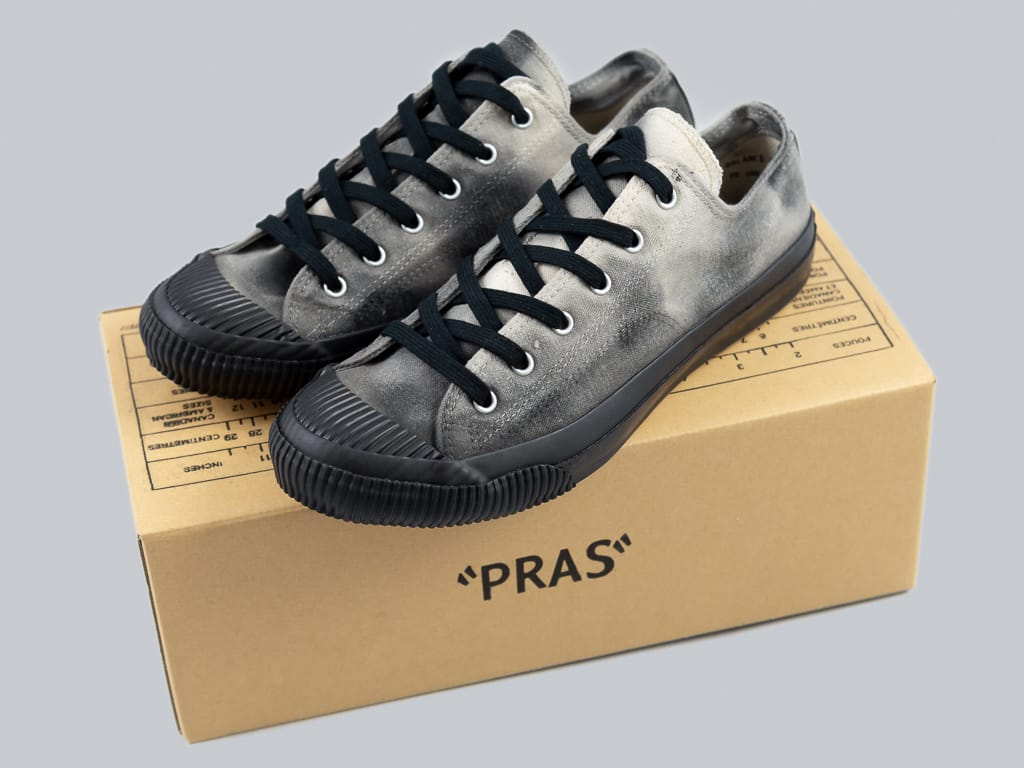 Pras Shellcap Low Sneakers Mura uneven dye gray x black box
