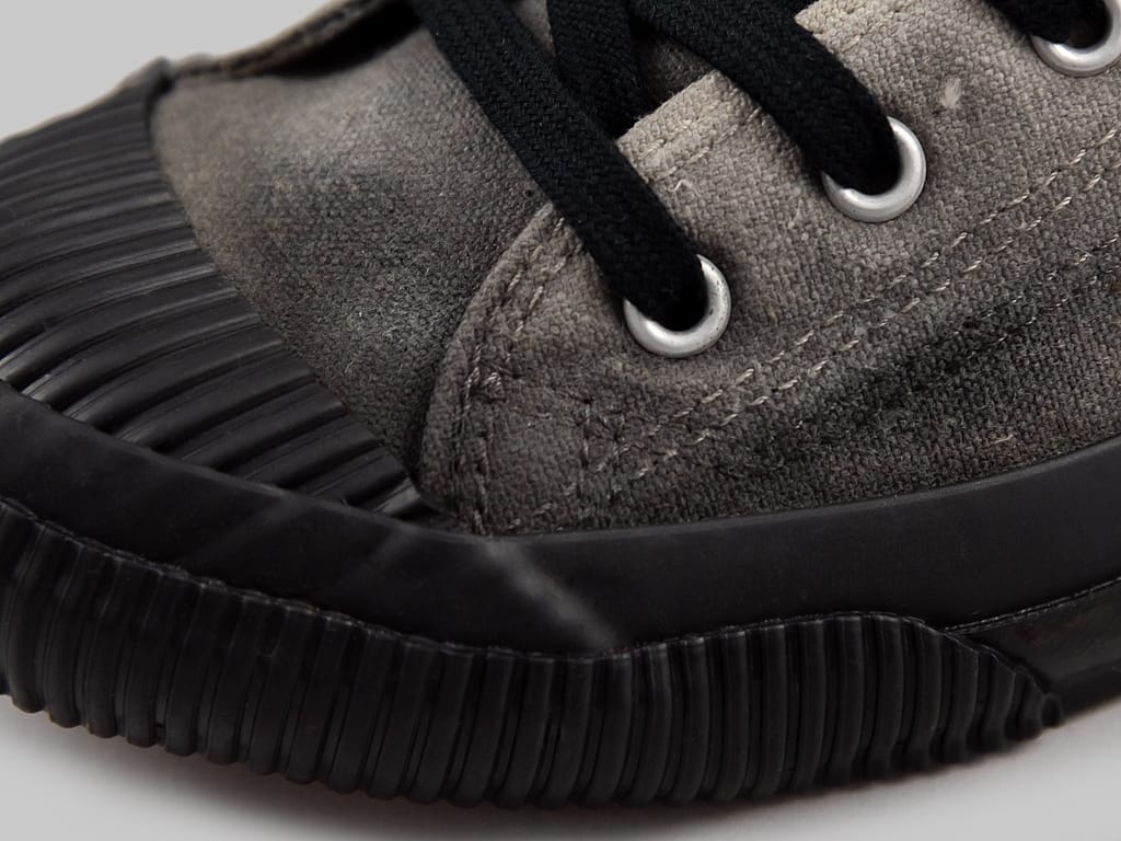 Pras Shellcap Low Sneakers Mura uneven dye gray x black canvas