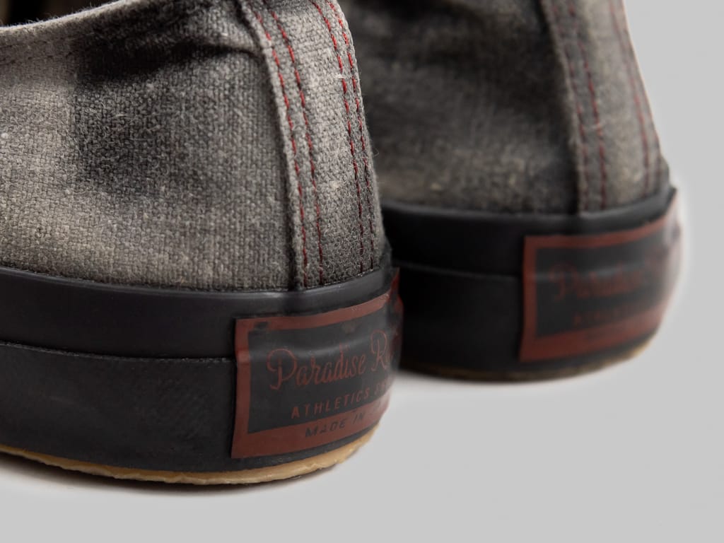 Pras Shellcap Low Sneakers Mura uneven dye gray x black heel