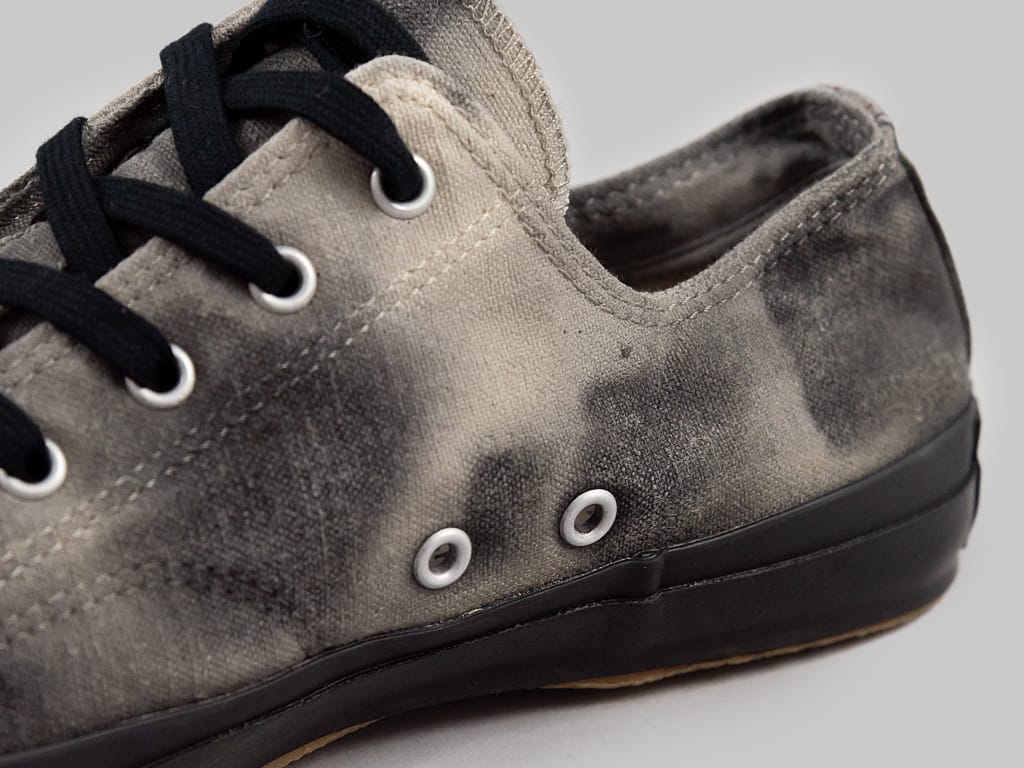 Pras Shellcap Low Sneakers Mura uneven dye gray x black side holes