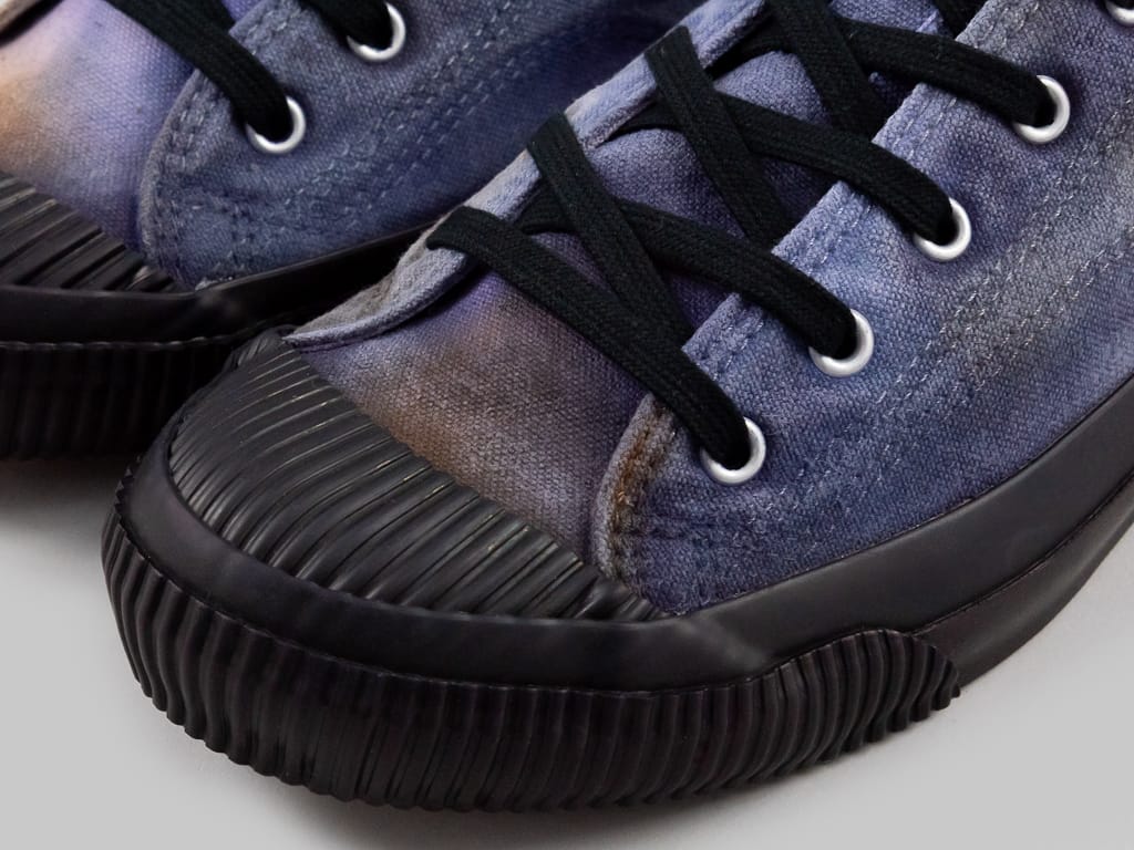 Pras Shellcap Low Sneakers Mura uneven dye navy x black toe shell