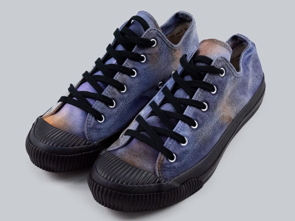 Pras Shellcap Low Sneakers Mura uneven dye navy x black side
