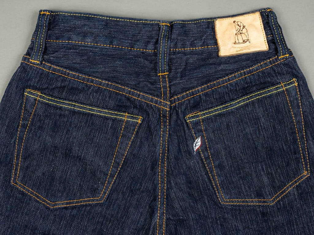 Pure Blue Japan "Aizome Natural Indigo" 17.5oz Jeans Back Pockets