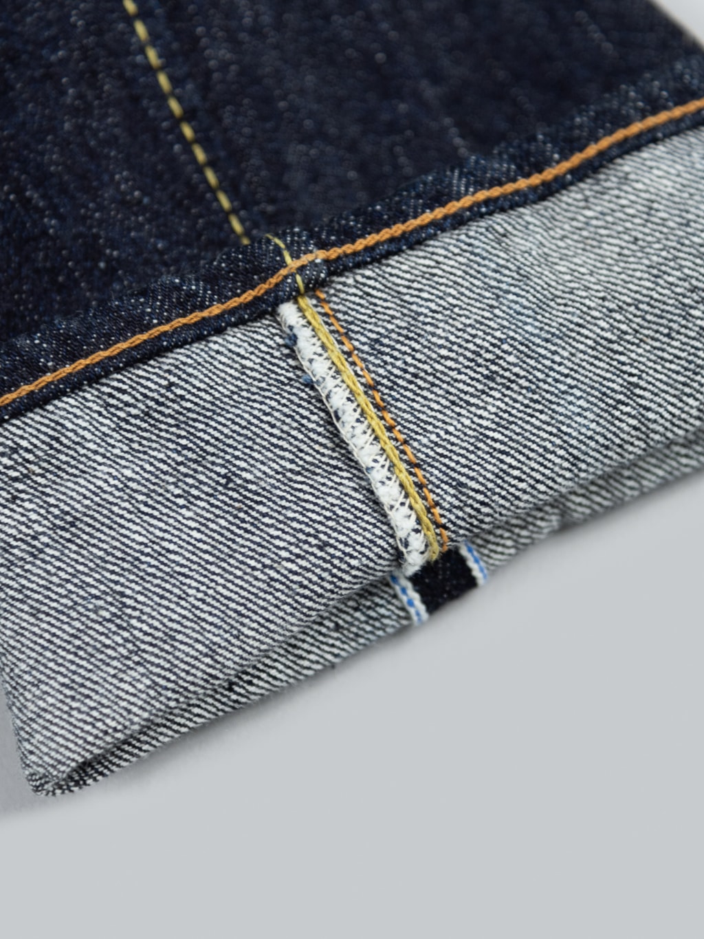 Pure Blue Japan Relaxed Tapered denim jeans selvedge seam