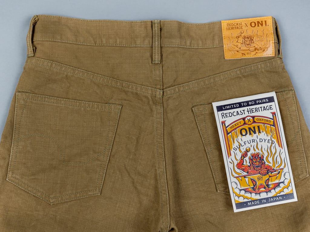 Redcast Heritage x ONI Denim "Heavy Oxford" Jeans Back Pockets