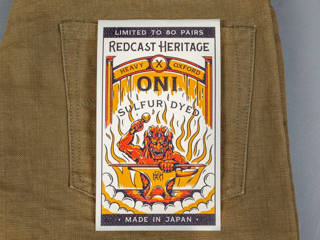 Redcast Heritage x ONI Denim "Heavy Oxford" Jeans Label