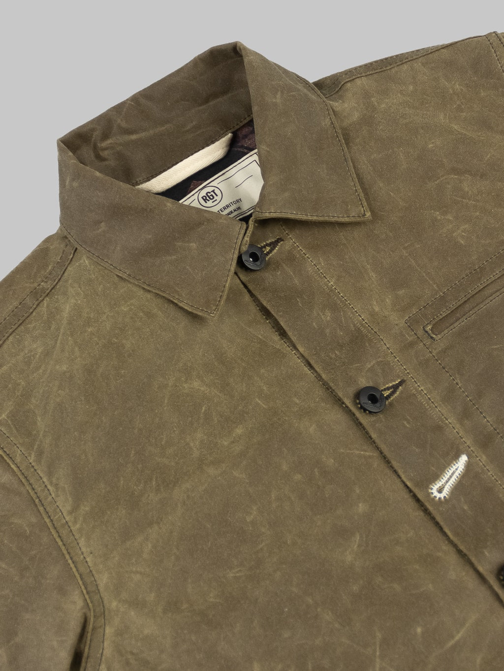 Rogue Territory Supply Jacket Lined Brown Ridgeline chest collar details