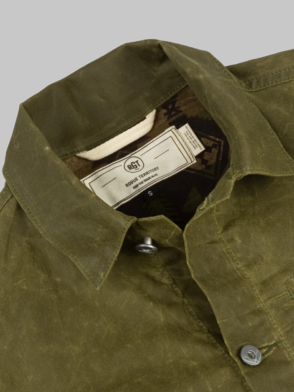 Rogue Territory Supply Jacket Lined Hunter Green Ridgeline collar