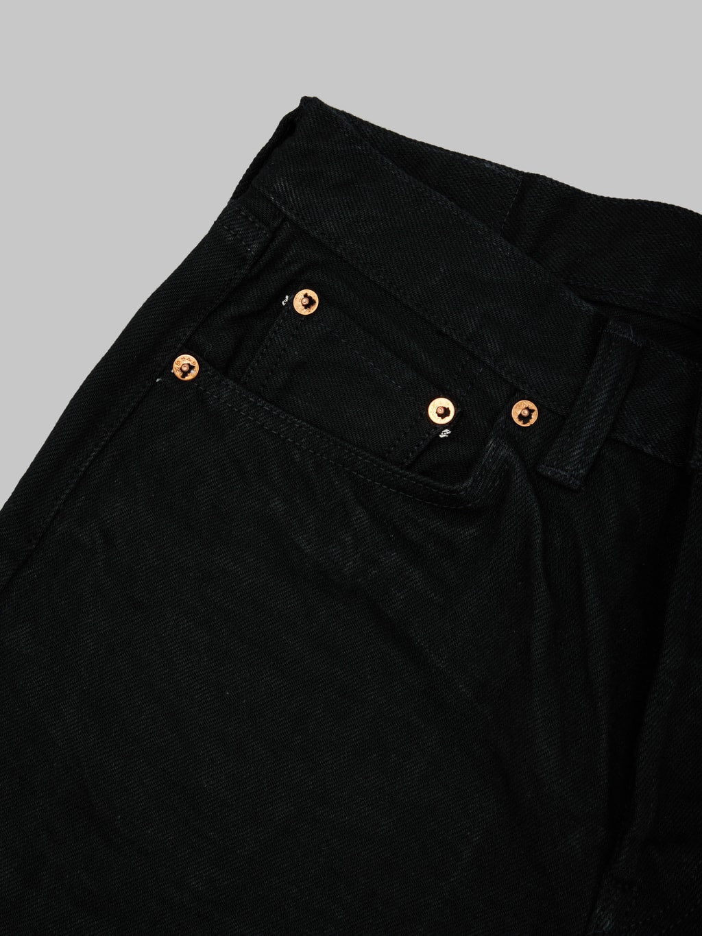 Samurai Jeans Color Fast Black x Black slim straight Jeans rivets