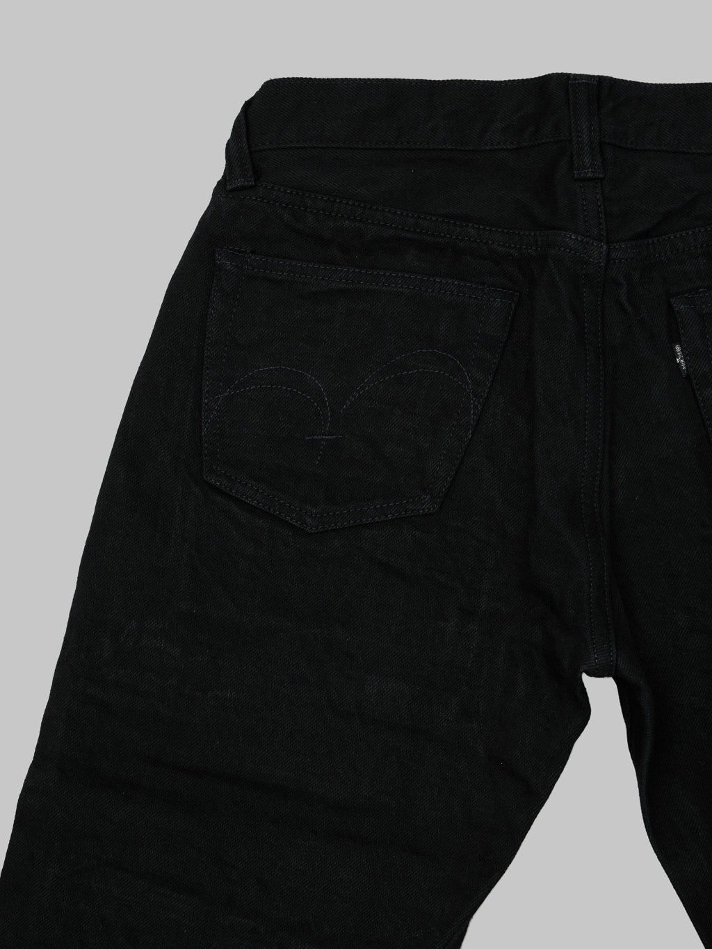 Samurai Jeans Color Fast Black x Black slim straight Jeans back details