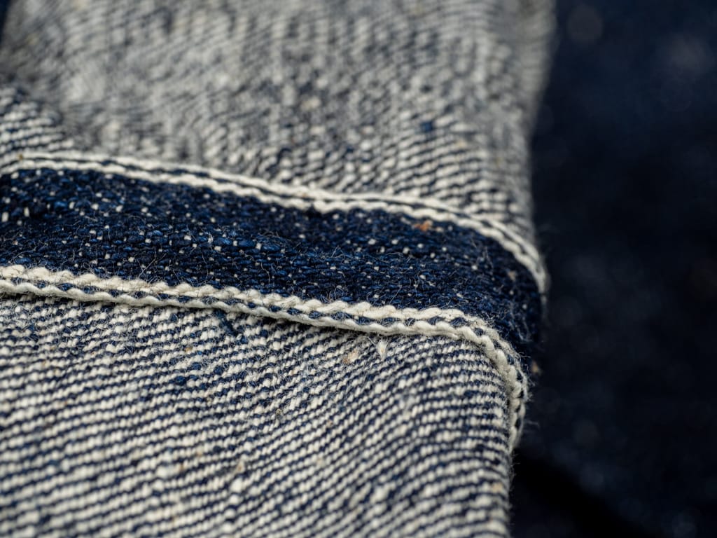 Samurai Jeans "Ai-Benkei" Natural Indigo Relax Tapered Jeans Selvedge Pant