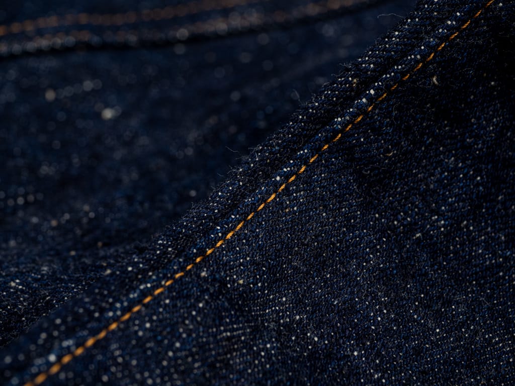 Samurai Jeans "Ai-Benkei" Natural Indigo Relax Tapered Jeans Stitching