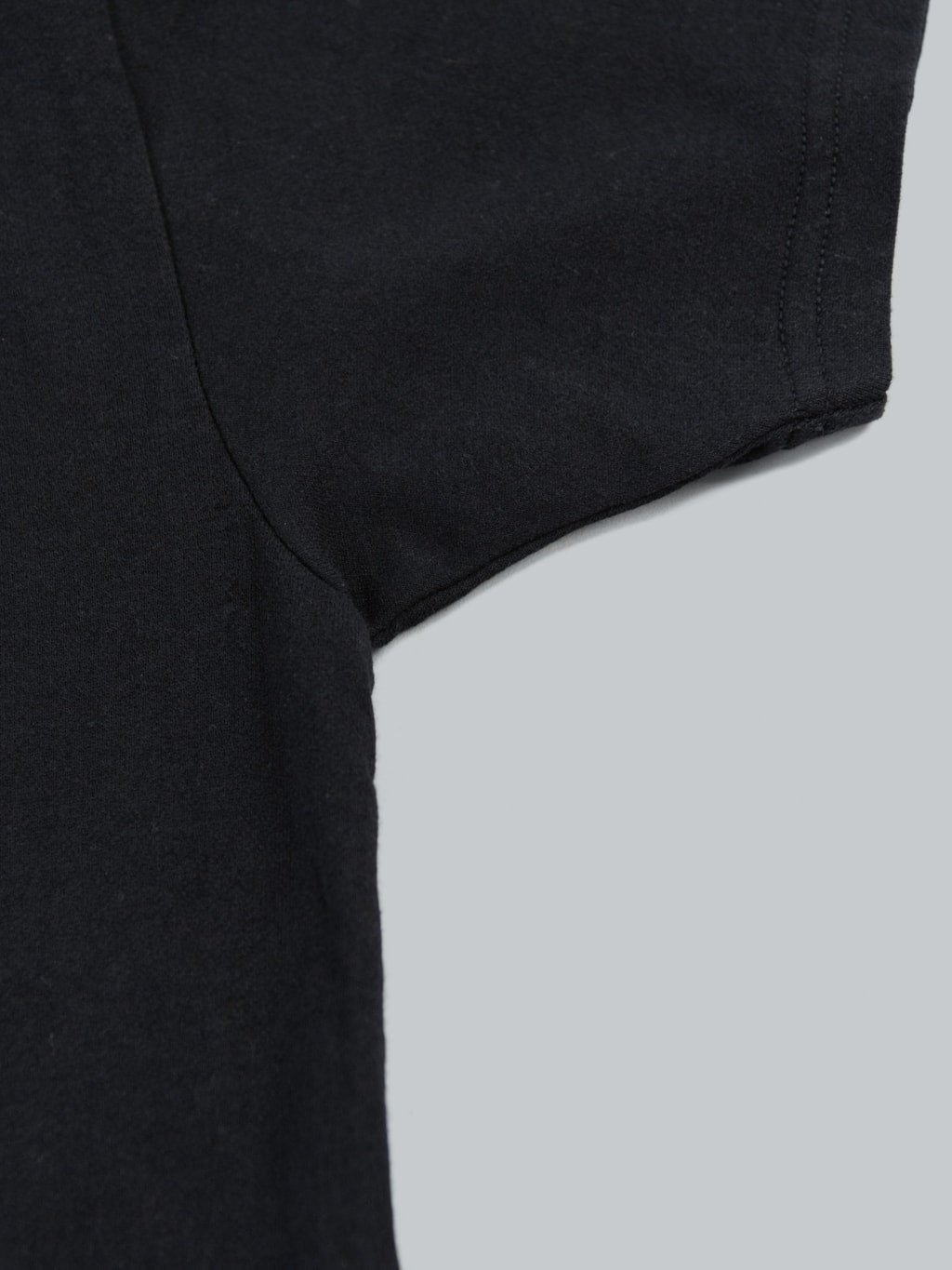 Samurai Jeans Loopwheel Ripened Cotton Tshirt Black sleeve