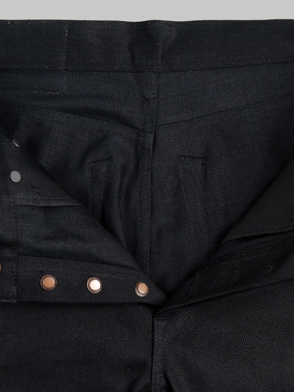 Stevenson Overall Big Sur 210 12oz Slim Tapered jeans solid black interior