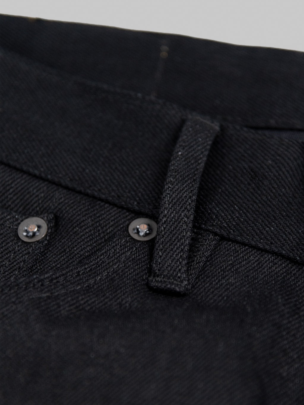 Stevenson Overall Big Sur 210 12oz Slim Tapered jeans solid black rivets