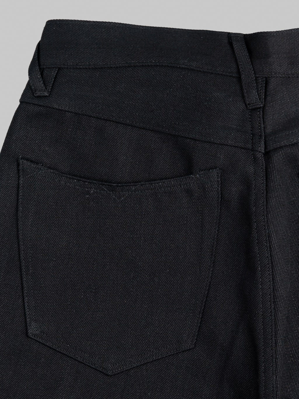 Stevenson Overall Big Sur 210 12oz Slim Tapered jeans solid black pocket
