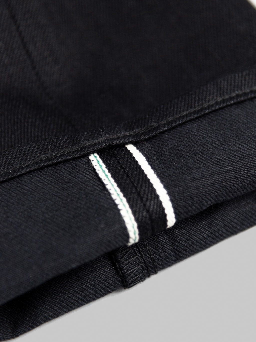 Stevenson Overall Big Sur 210 Slim Tapered jeans solid black selvedge line